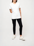 Polo Womens Kelly Short Sleeves V Neck T-Shirt In White