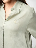 Polo Womens Julia Long Sleeved Shirt Dress In Willow