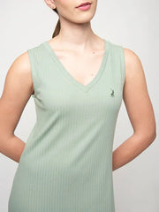Polo Womens Sage Madison Sl Rib Dress
