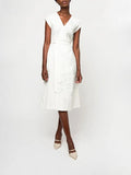 Polo Womens Khany Sl Printed Wrap Dress Off White