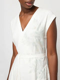 Polo Womens Khany Sl Printed Wrap Dress Off White