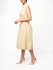 Polo Womens Rae Belted Dress In Stone