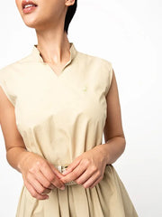 Polo Womens Rae Belted Dress In Stone