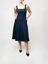 Polo Womens Tory Sl Denim Pannelled Dress Dark Wash