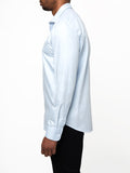 Polo Mens Long Sleeves Micro Check Shirt Blue