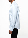 Polo Mens Long Sleeves Micro Check Shirt Blue