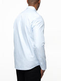 Polo Mens Long Sleeves Micro Check Shirt Blue