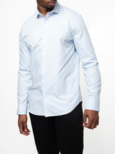 Polo Mens Long Sleeves Micro Check Shirt Blue