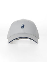 Polo Mens 6 Panel Structured Peak Cap Light Grey