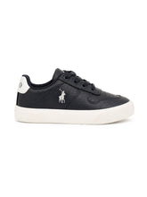 Polo Boys Classic Leather Sneakers In Black