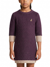Polo Girls Addison Knitted Dress In Plum
