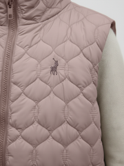 Polo Girls Payton Sleeveless Puffer Jacket In Taupe