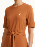 Polo Womens Melody Casual Wrap Dress In Clay