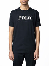 Polo Mens Stitch Printed Logo Short Sleeves Tee Black