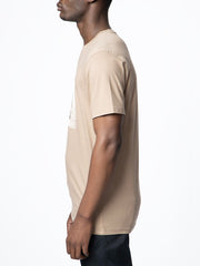 Polo Mens Block Printed Short Sleeves Tee Taupe