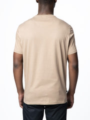 Polo Mens Block Printed Short Sleeves Tee Taupe