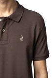 Polo Mens Essential Pique Ss Golfer Chocolate