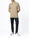 Polo Mens Essential Pique Golfer In Taupe