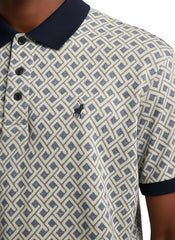 Polo Mens Block Geo Print Golfer In Navy