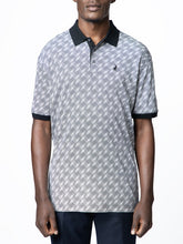 Polo Mens Fine Stripe Printed Dm Short Sleeves Golfer White