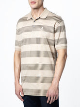 Polo Mens Stripe Dm Short Sleeves Golfer Stone