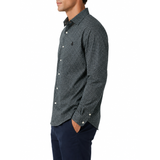 Polo Mens Micro Geo Print Long Sleeves Shirt In Green