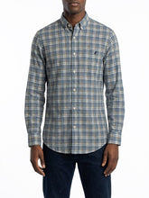 Polo Mens Small Check Long Sleeves Shirt Blue
