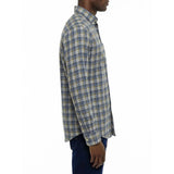 Polo Mens Small Check Long Sleeves Shirt In Blue Multi