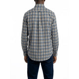 Polo Mens Small Check Long Sleeves Shirt In Blue Multi
