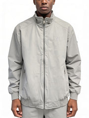 Polo Mens Badge Harrington Jacket In Grey