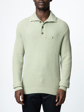 Polo Mens Long Sleeve Textured Knitwear In Sage