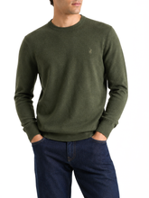 Polo Mens Essential Cotton Crew Long Sleeve Knitwear Sweater In Fatigue