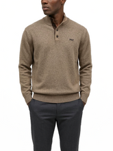 Polo Mens Buttons Neck Knitwear Jersey In Taupe
