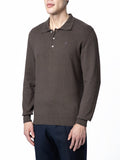 Polo Mens Cotton Long Sleeves Golfer Chocolate