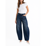 Polo Womens Jessie Barrel Leg Jeans In Dark Wash