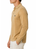 Polo Mens Double Face Ls Golfer Stone