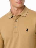 Polo Mens Double Face Ls Golfer Stone