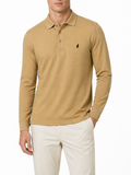 Polo Mens Double Face Ls Golfer Stone