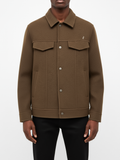 Polo Mens Melton Biker Jacket Camel