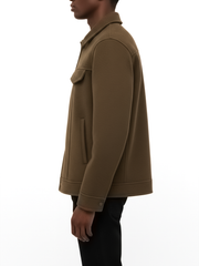 Polo Mens Melton Biker Jacket Camel