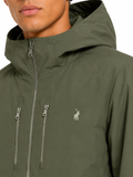 Polo Mens Utility Padded Jacket In Olive