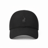 Polo Mens 6 Panel Unstructured Fashion Peak Caps In Black