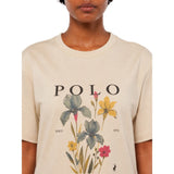 Polo Womens Hannah Relaxed Printed T-Shirt In Oatmeal