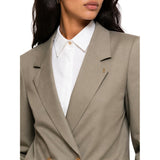 Polo Womens Jade Double Breasted Blazer In Khaki