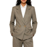 Polo Womens Jade Double Breasted Blazer In Khaki