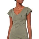 Polo Womens Layla Cap Sleeve Casual Dress In Olive
