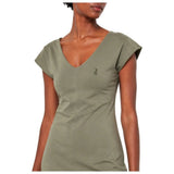 Polo Womens Cap Short Sleeves Casual Dress In Olive