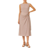 Polo Womens Zinhle Mock Wrap Dress In Mushroom