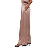 Polo Womens Gia Elasticated Wide Leg Pants In Mushroom