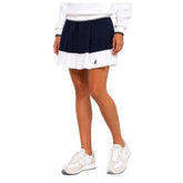 Polo Womens Sam Pleated Sport Skort In Carbon/White